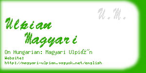 ulpian magyari business card